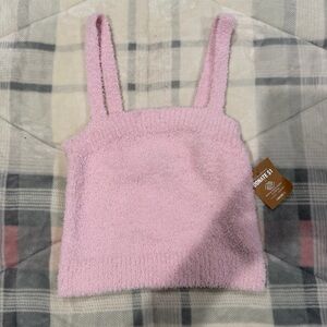Forever 21 Pink Fuzzy Crop Top
